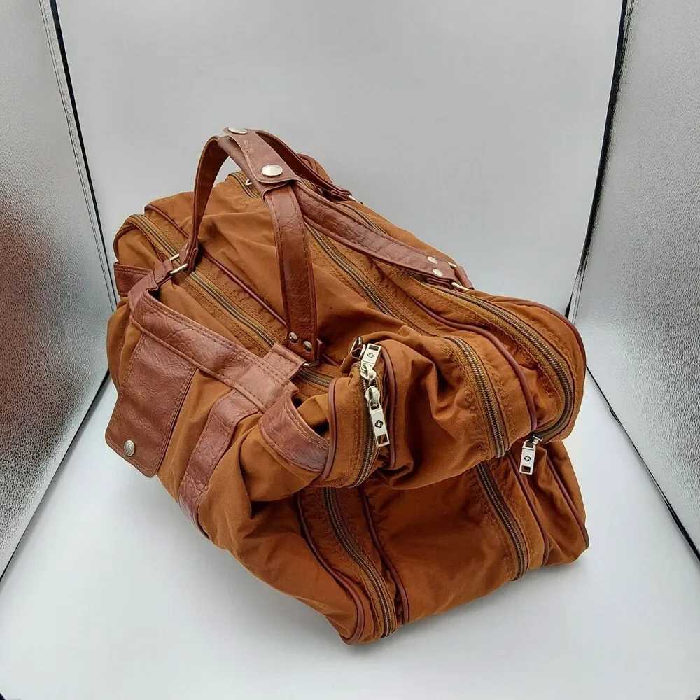 Samsonite Silhouette Vintage Weekender Travel Bag-Brown-1970/80 Classic Carry-on